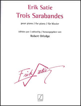 Trois Sarabandes piano sheet music cover